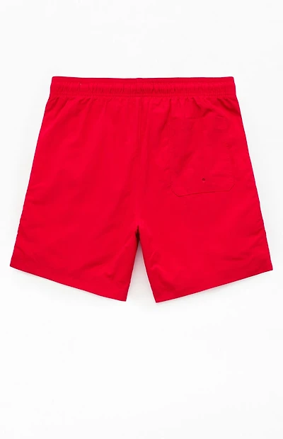 Pacsun Red Collegiate 6.5" Swim Trunks