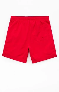 Pacsun Red Collegiate 6.5" Swim Trunks