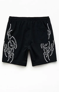 Pacsun Tribe Seersucker 6.5" Swim Trunks