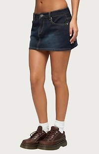 Edikted Chiara Denim Micro Skirt