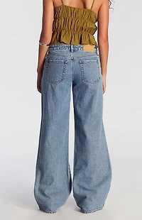 Pacsun Casey Low Rise Baggy Jeans Ripped Medium Indigo