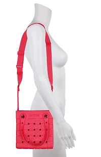 Crocs Raspberry Small Woven Crocssbody Tote Bag
