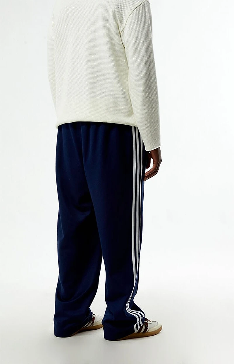 adidas Navy Baggy Three Stripe Track Pants