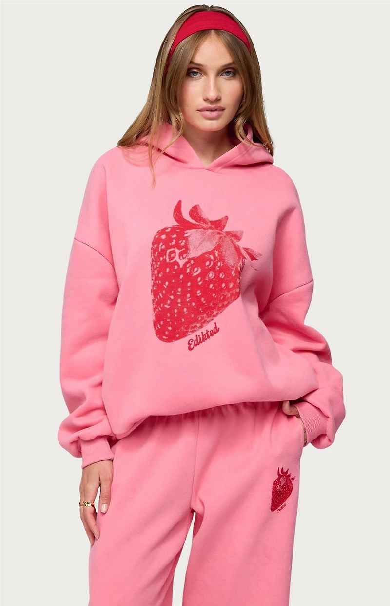 Edikted Strawberry Babe Hoodie