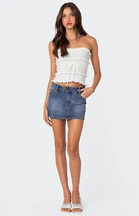 Edikted Eryn Denim Mini Skirt
