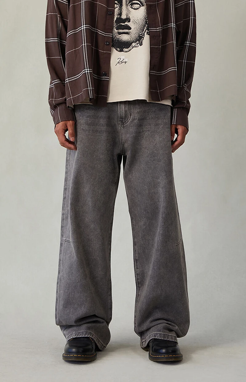 Pacsun Blake Extreme Baggy Jeans Knee Dart Washed Black