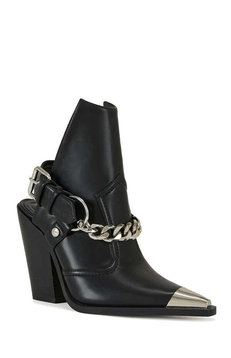 AZALEA WANG Women's Black Western Booties
