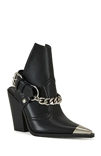 AZALEA WANG Women's Black Western Booties