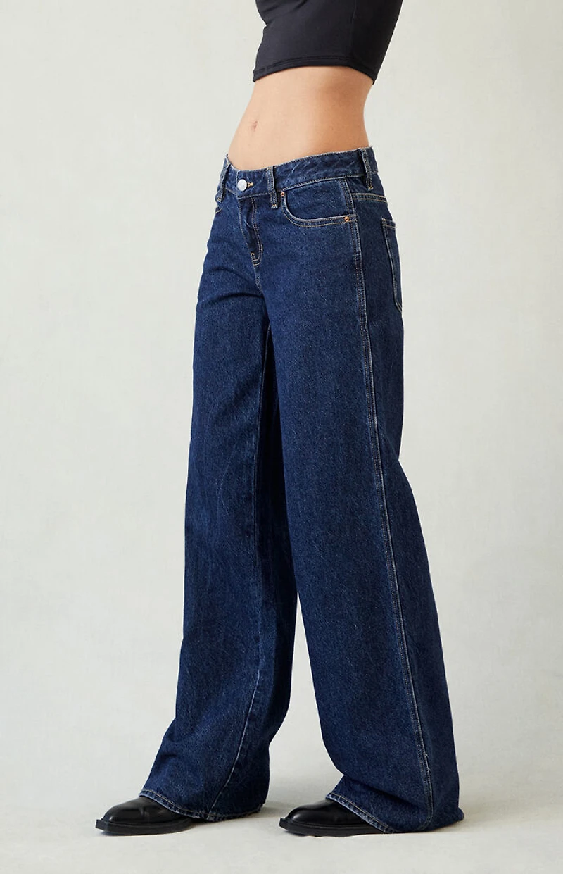Pacsun Casey Low Rise Baggy Jeans Dark Indigo