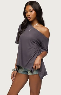 Edikted Josy Off Shoulder Handkerchief Top