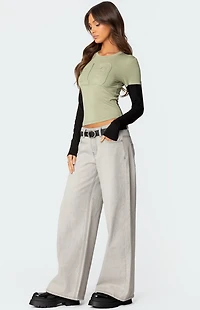 Edikted 13 Layered Long Sleeve T-Shirt