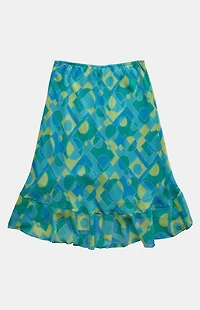 PS VINTAGE Teal 2000s Y2K Midi Skirt