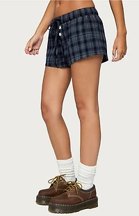Edikted Alessa Plaid Shorts