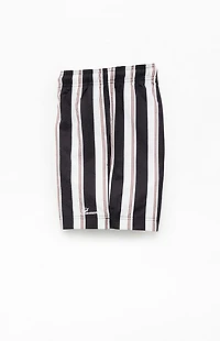 Pacsun Basket Dark Striped 4.5" Swim Trunks