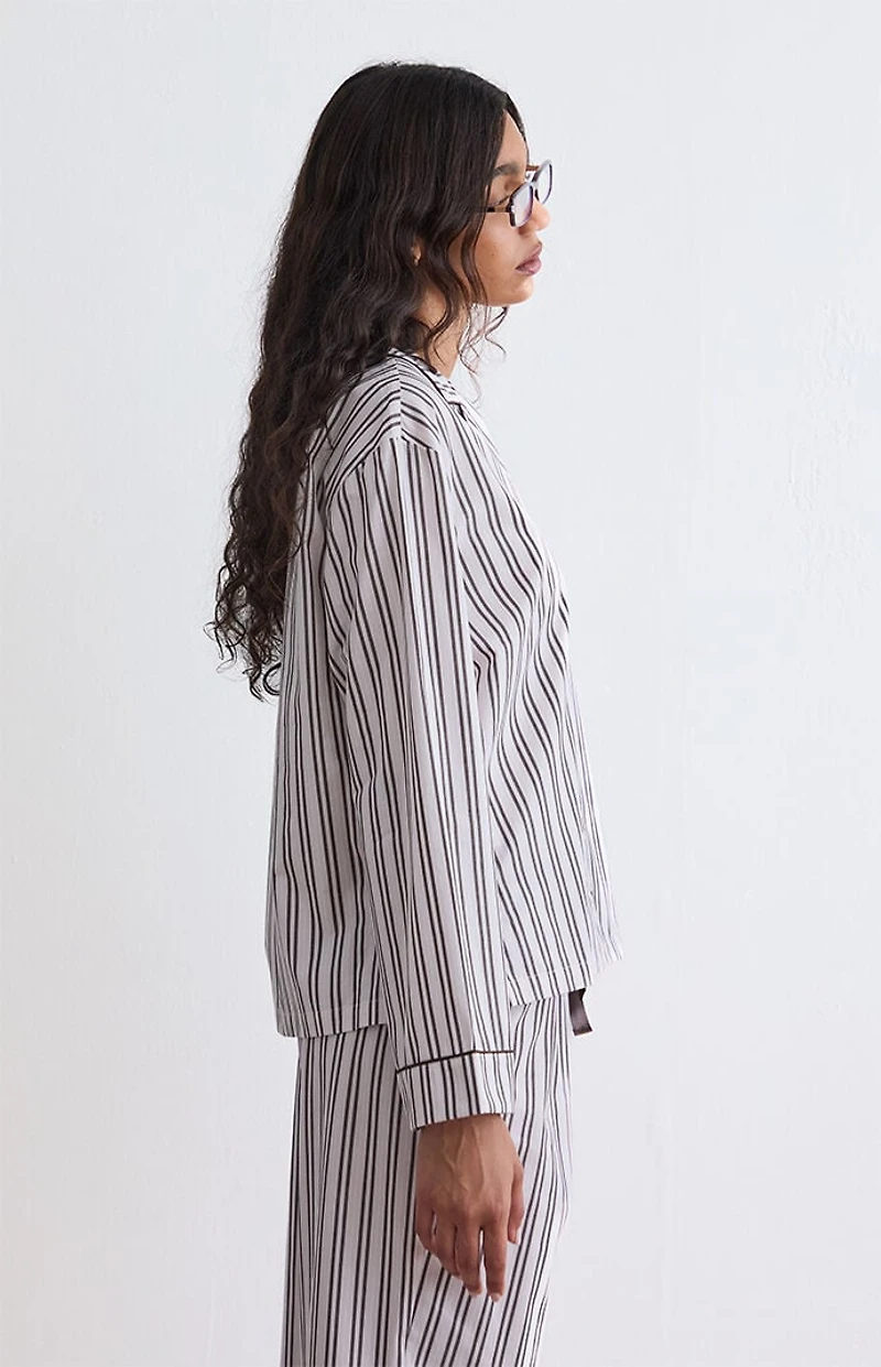 PS GOODNIGHT Striped Long Sleeve Pajama Shirt
