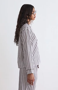 PS GOODNIGHT Striped Long Sleeve Pajama Shirt