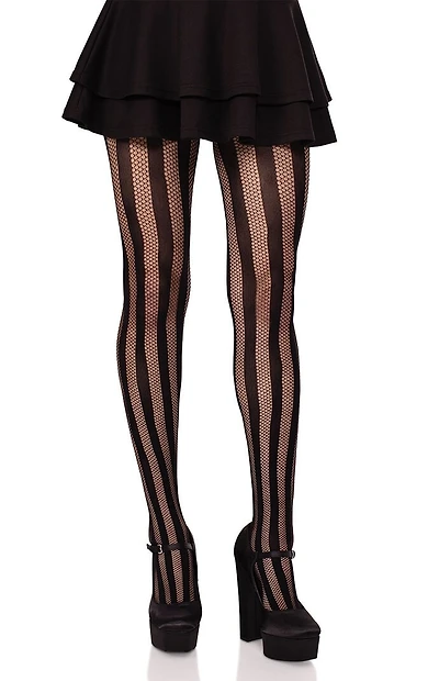 Leg Avenue Costume Kyra Striped Fishnet Tights