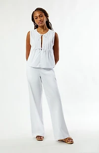 WEWOREWHAT High Waisted Tie Waist Pants