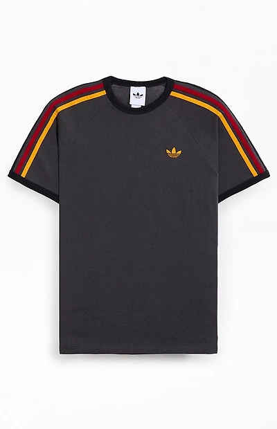 adidas Black Three Stripe T-Shirt