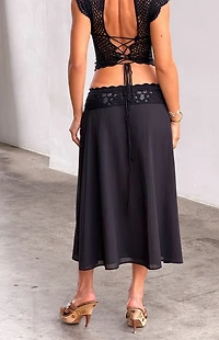Tiger Mist Sasha Crochet Midi Skirt