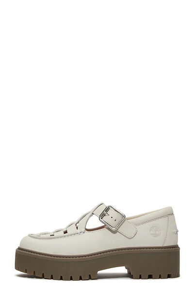 Timberland Women's Natural Nubuck Stone Street Buckle Mary Jane Shoes