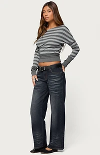 Edikted Marniee Striped Off Shouler Top