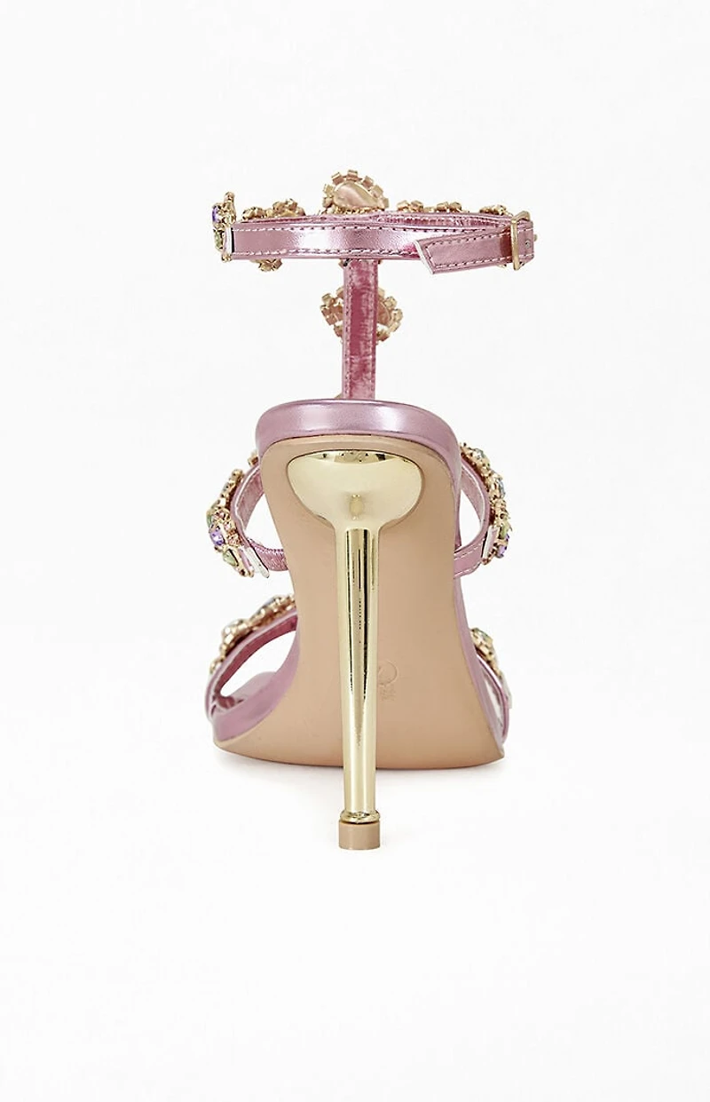 AZALEA WANG Women's Khai Pink Stiletto Sandals