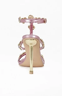 AZALEA WANG Women's Khai Pink Stiletto Sandals