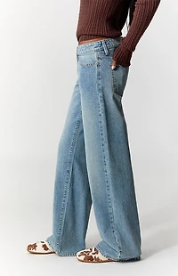 Pacsun Casey Low Rise Baggy Jeans Light Wash Blue