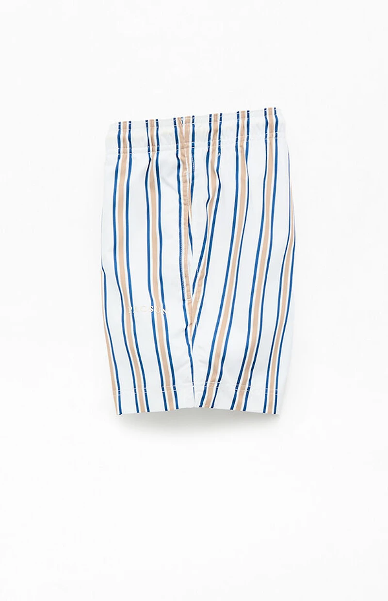 Pacsun St. Tropez Striped Eco 4.5" Swim Trunks
