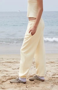 John Galt Yellow Rosa Sweatpants