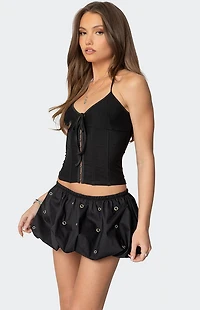 Edikted Ryanne Tie Front Halter Corset