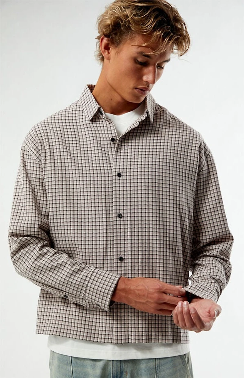 Pacsun Plaid Cropped Flannel Shirt