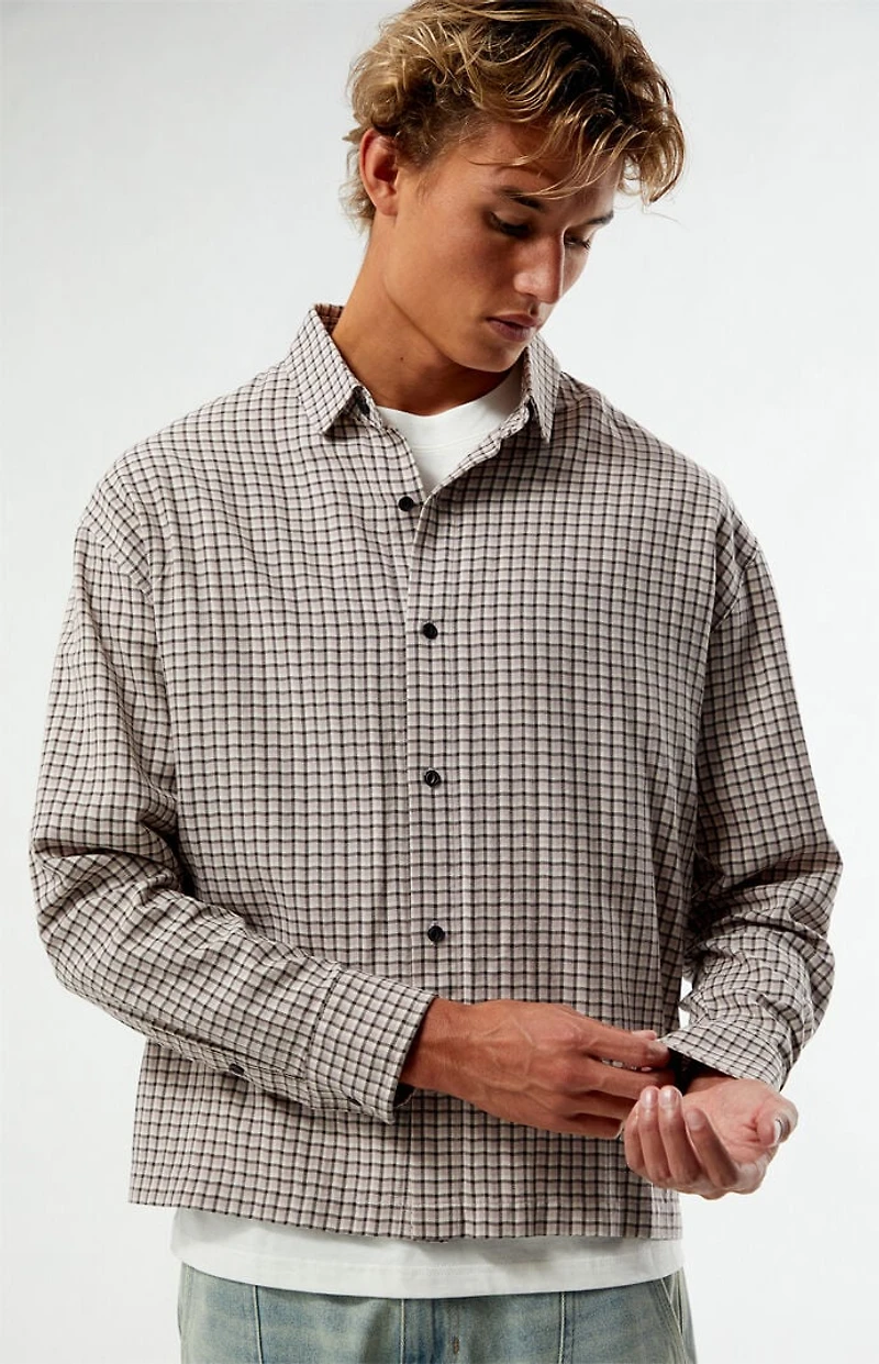 Pacsun Plaid Cropped Flannel Shirt