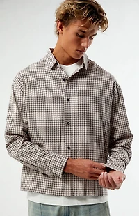 Pacsun Plaid Cropped Flannel Shirt