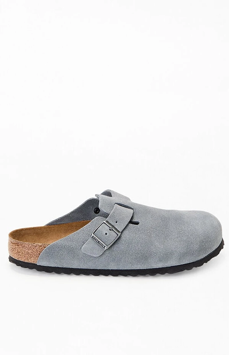 Birkenstock Boston Soft Footbed Clog Blue Grey