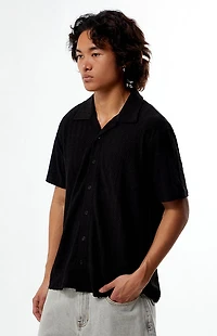 Pacsun Black Pointelle Camp Shirt