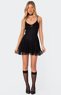 Edikted Lyla Lace Corset Mini Dress