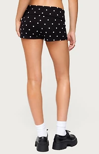 Edikted Chelsie Polka Dot Foldover Shorts