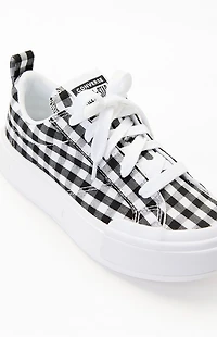 Converse Kids Chuck Taylor Gingham All Star Lift Platform Low Top Shoes