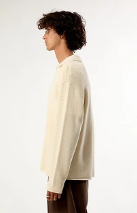 Pacsun Cream Vaughn Polo Sweater
