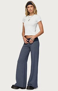 Edikted Amarna Striped Fold Over Pants