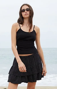 John Galt Black Basic Tank Top