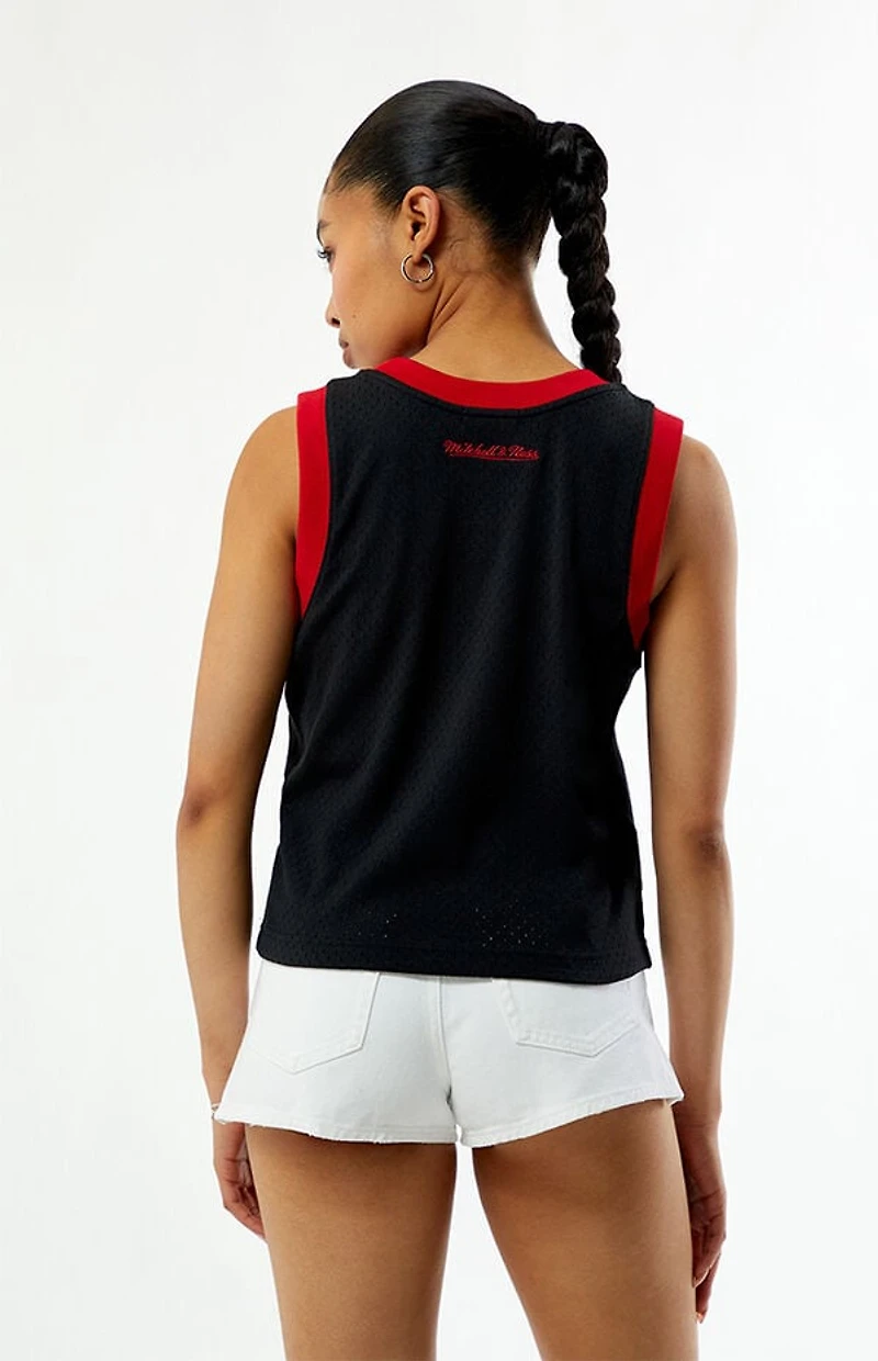 Mitchell & Ness NBA Chicago Bulls Mesh Cropped Tank Top