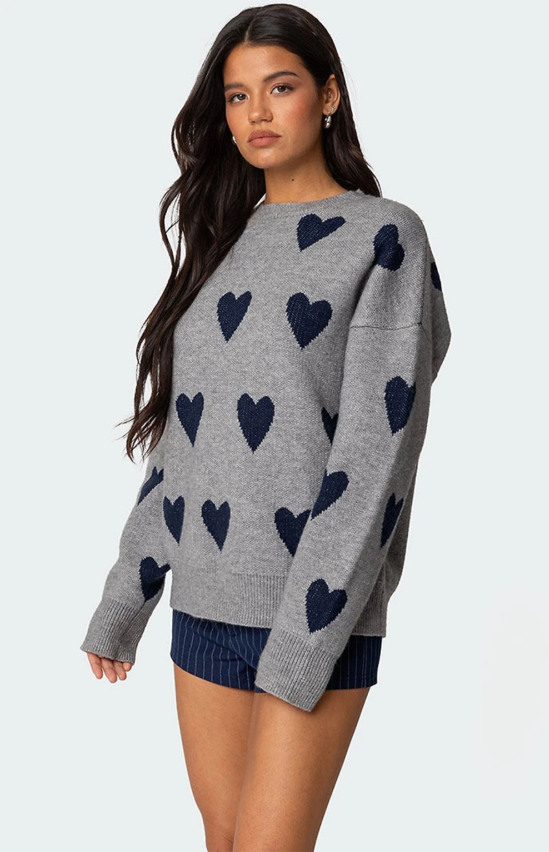 Edikted Big Heart Oversized Sweater