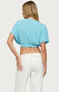 Edikted Candela V Neck Crop Top