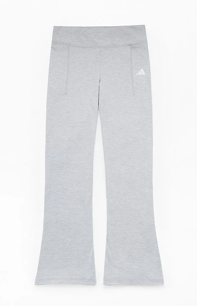 adidas Kids Pink Melange Flare Leg Pants
