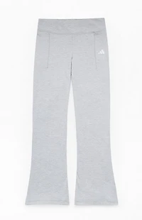 adidas Kids Pink Melange Flare Leg Pants