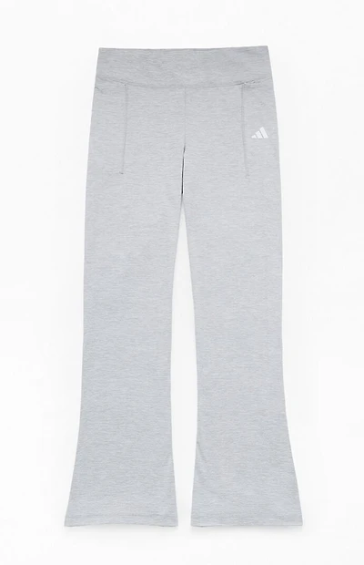 adidas Kids Pink Melange Flare Leg Pants