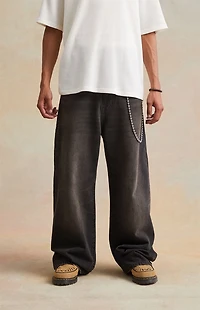 RARE DNM EDIT Black Ball Chain Extreme Baggy Jeans